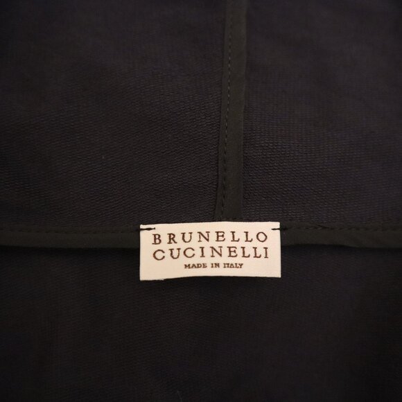 Brunello Cucinelli Monili Navy Jacket Cotton Hoodie 2 Way Zip Size 3XL - Picture 6 of 7